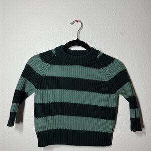 Tiny Cottons Striped Green Sweater